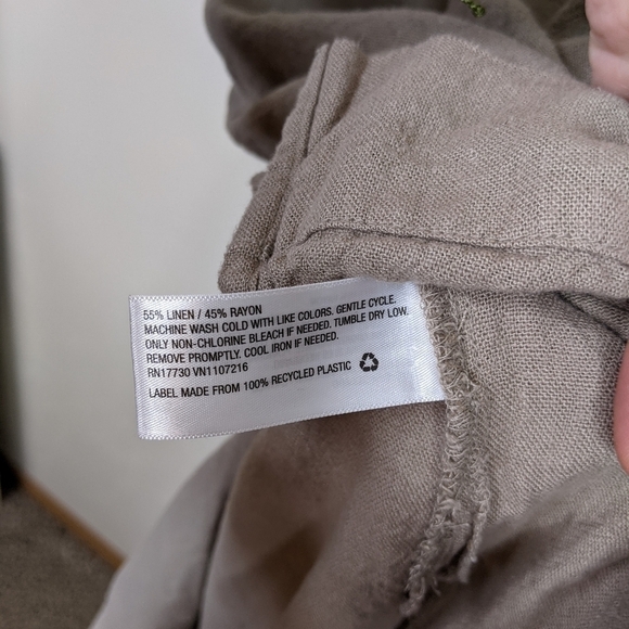 Prologue Linen Peasant Cottagecore Midi Dress - Picture 8 of 10